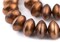 The Bead Chest Ethiopian Copper Saucer Beads, Large Hollow Handmade Bicone Lightweight Crafts Supplies for Jewelry Making (24mm)